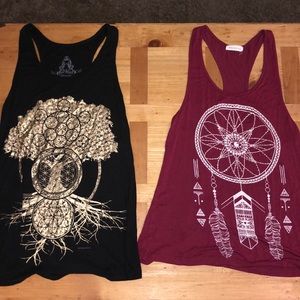 two boho tanks